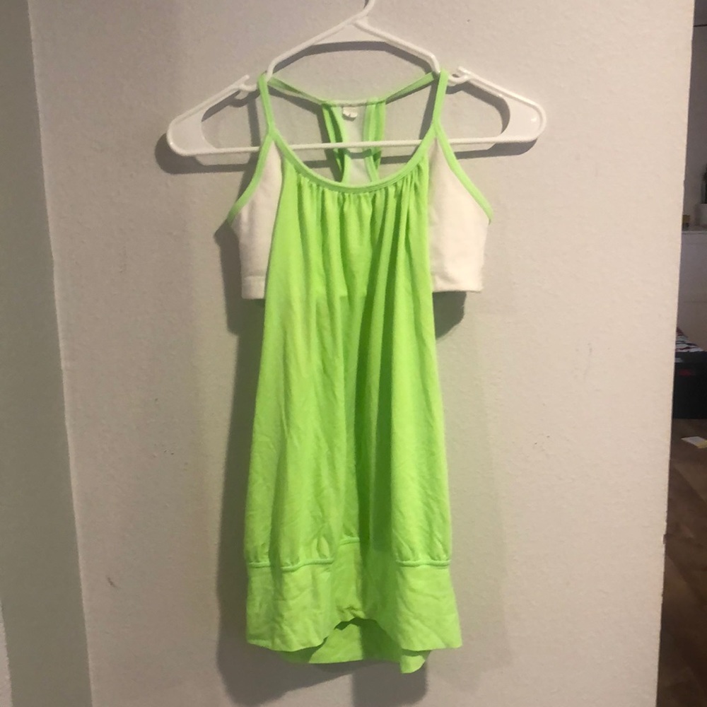 Lululemon neon cut out tank